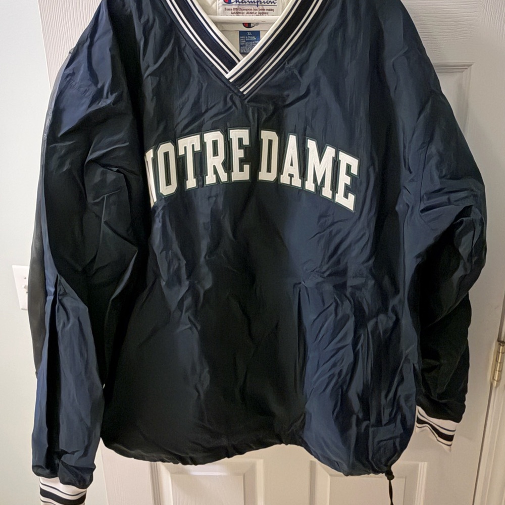 Champion White and Navy Pullover